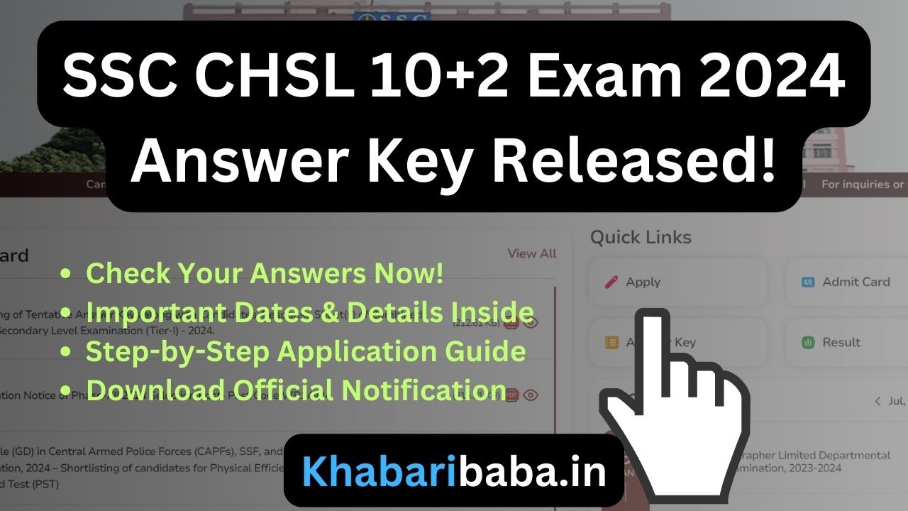 SSC CHSL Answer Key 2024